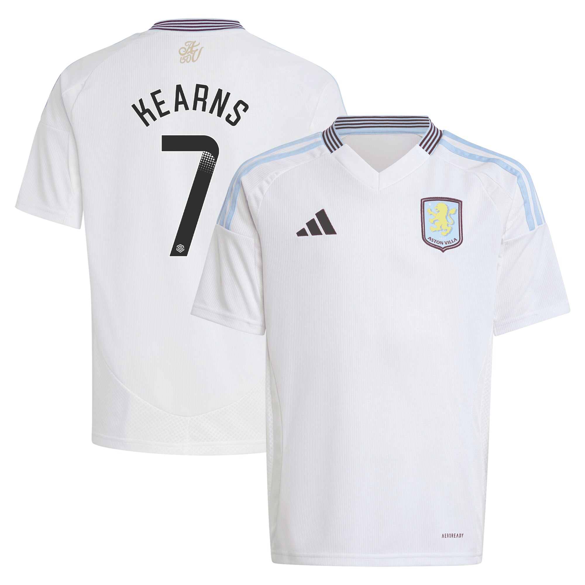aston villa wsl away shirt 2024-25 – kids with kearns 7 printing Collection - Aston Villa Official Store