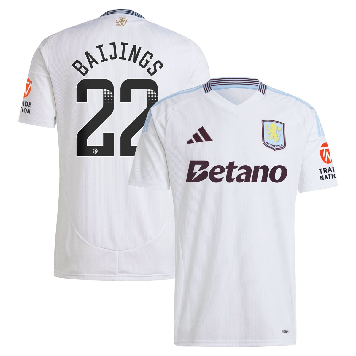 aston villa wsl away shirt 2024-25 with baijings 22 printing Collection - Aston Villa Official Store