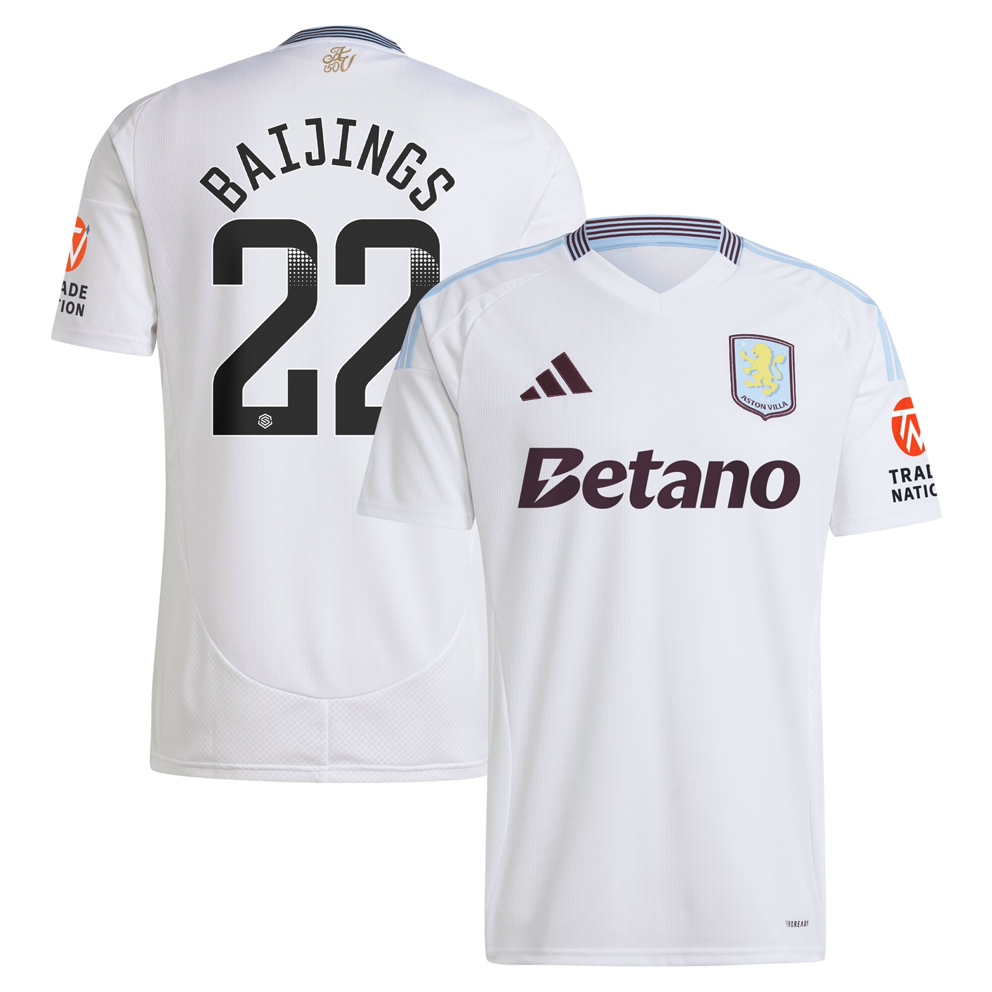 aston villa wsl away shirt 2024-25 with baijings 22 printing Collection - Aston Villa Official Store