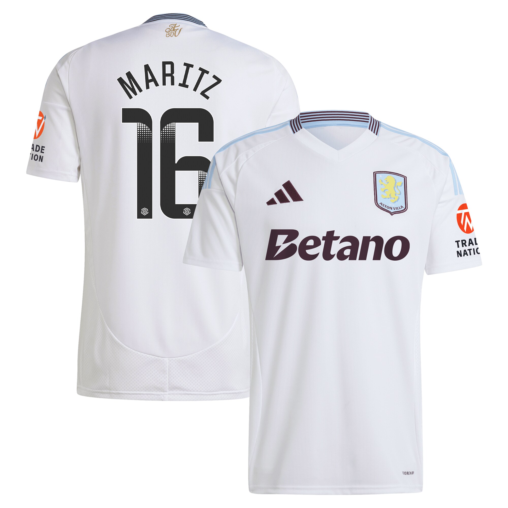 aston villa wsl away shirt 2024-25 with maritz 16 printing Collection - Aston Villa Official Store