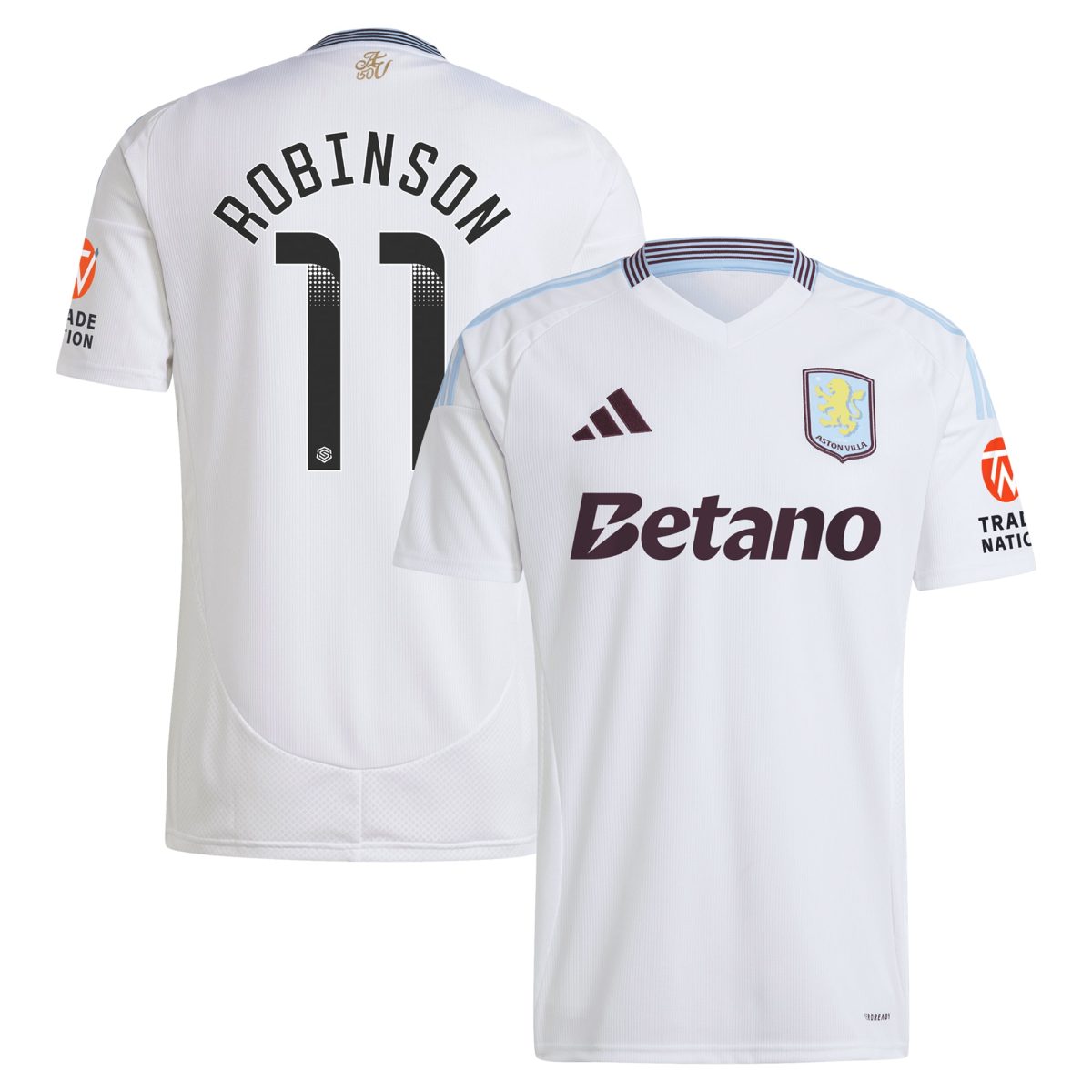 aston villa wsl away shirt 2024-25 with robinson 11 printing Collection - Aston Villa Official Store