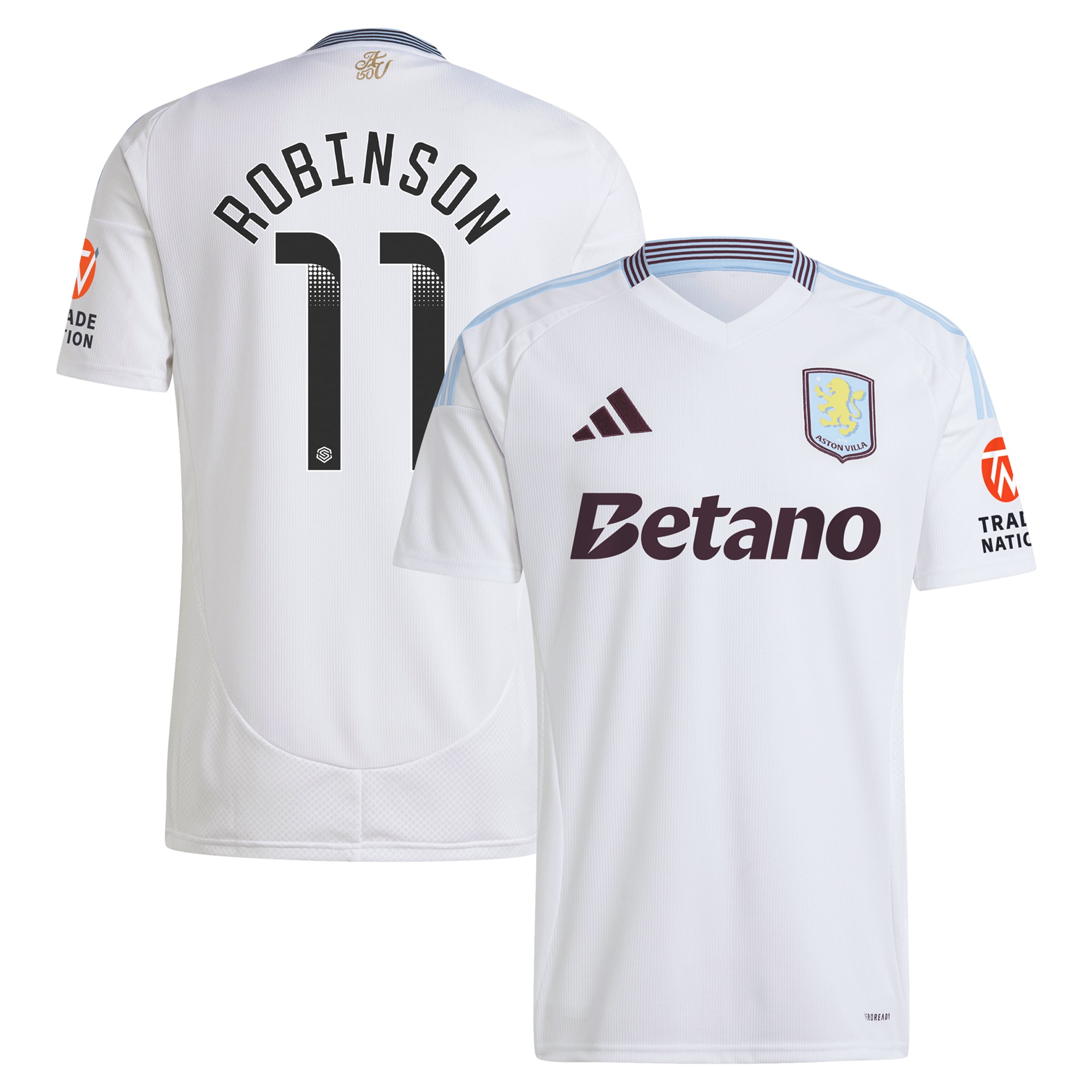 aston villa wsl away shirt 2024-25 with robinson 11 printing Collection - Aston Villa Official Store