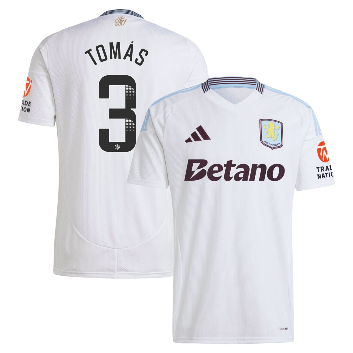 aston villa wsl away shirt 2024-25 with tomás 3 printing Collection - Aston Villa Official Store