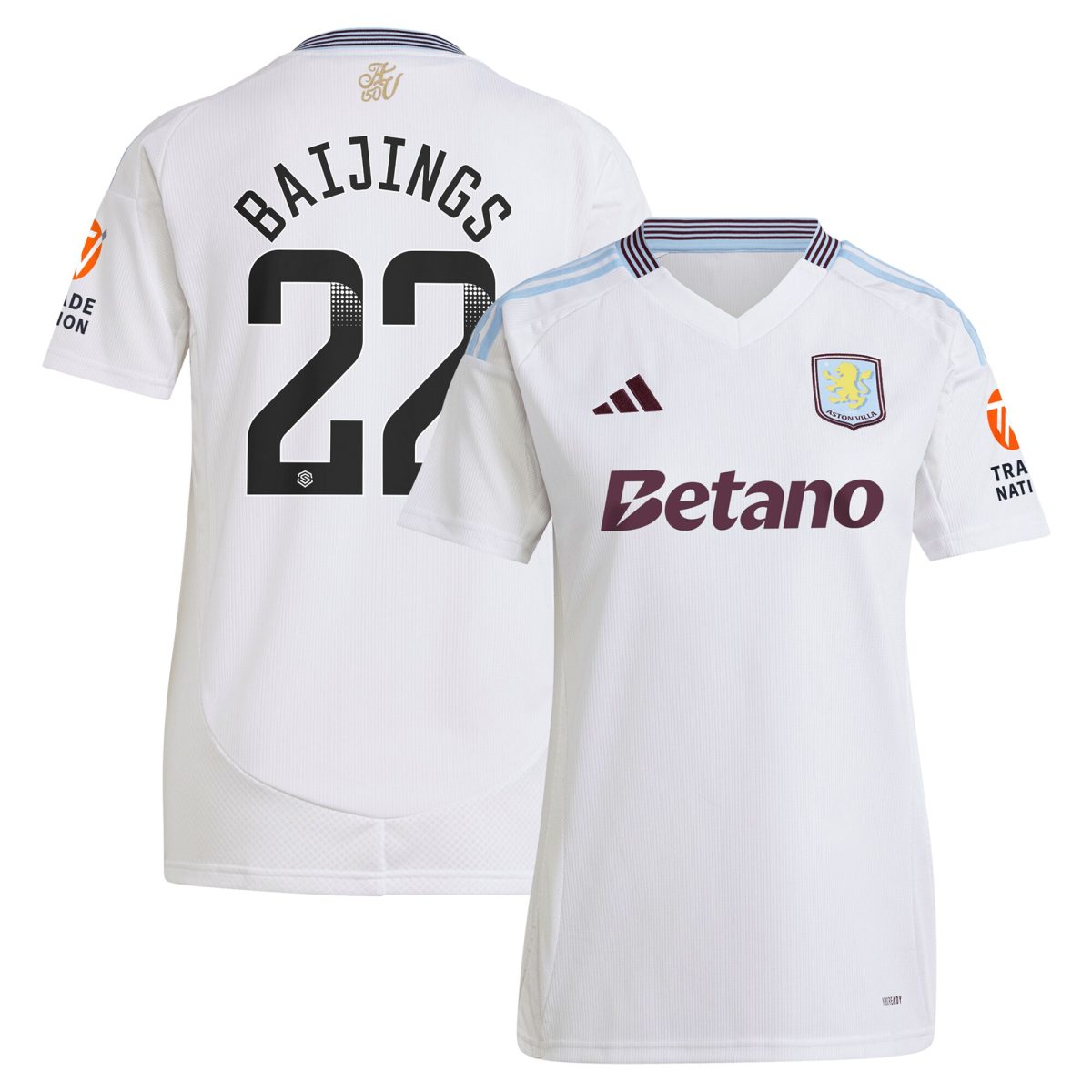 aston villa wsl away shirt 2024-25 – womens with baijings 22 printing Collection - Aston Villa Official Store