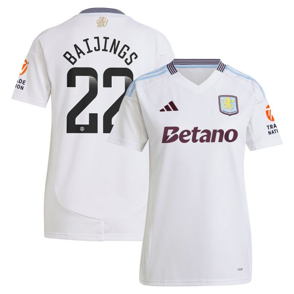 aston villa wsl away shirt 2024-25 – womens with baijings 22 printing Collection - Aston Villa Official Store