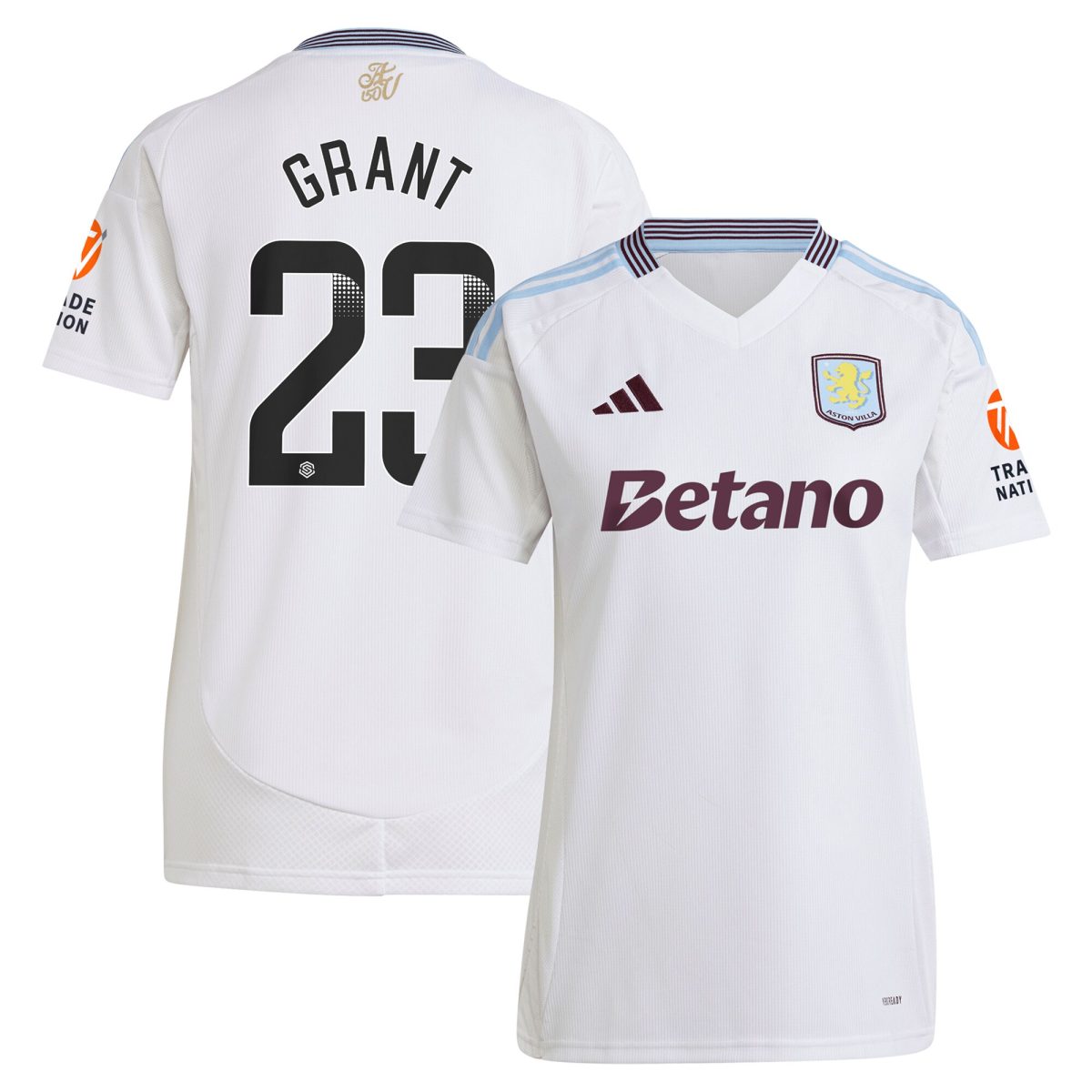 aston villa wsl away shirt 2024-25 – womens with grant 23 printing Collection - Aston Villa Official Store