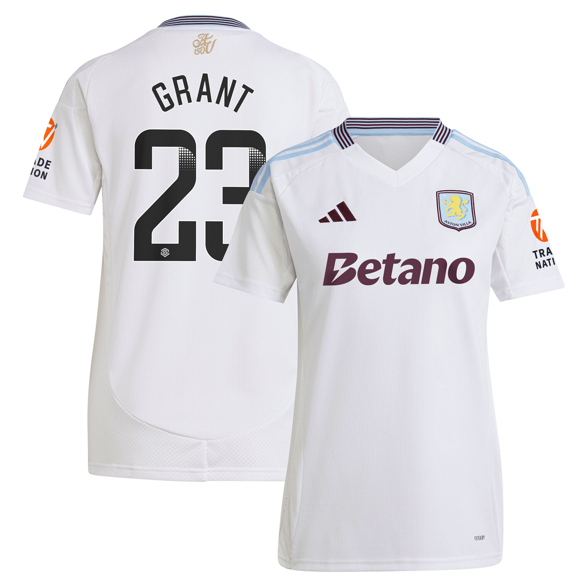 aston villa wsl away shirt 2024-25 – womens with grant 23 printing Collection - Aston Villa Official Store