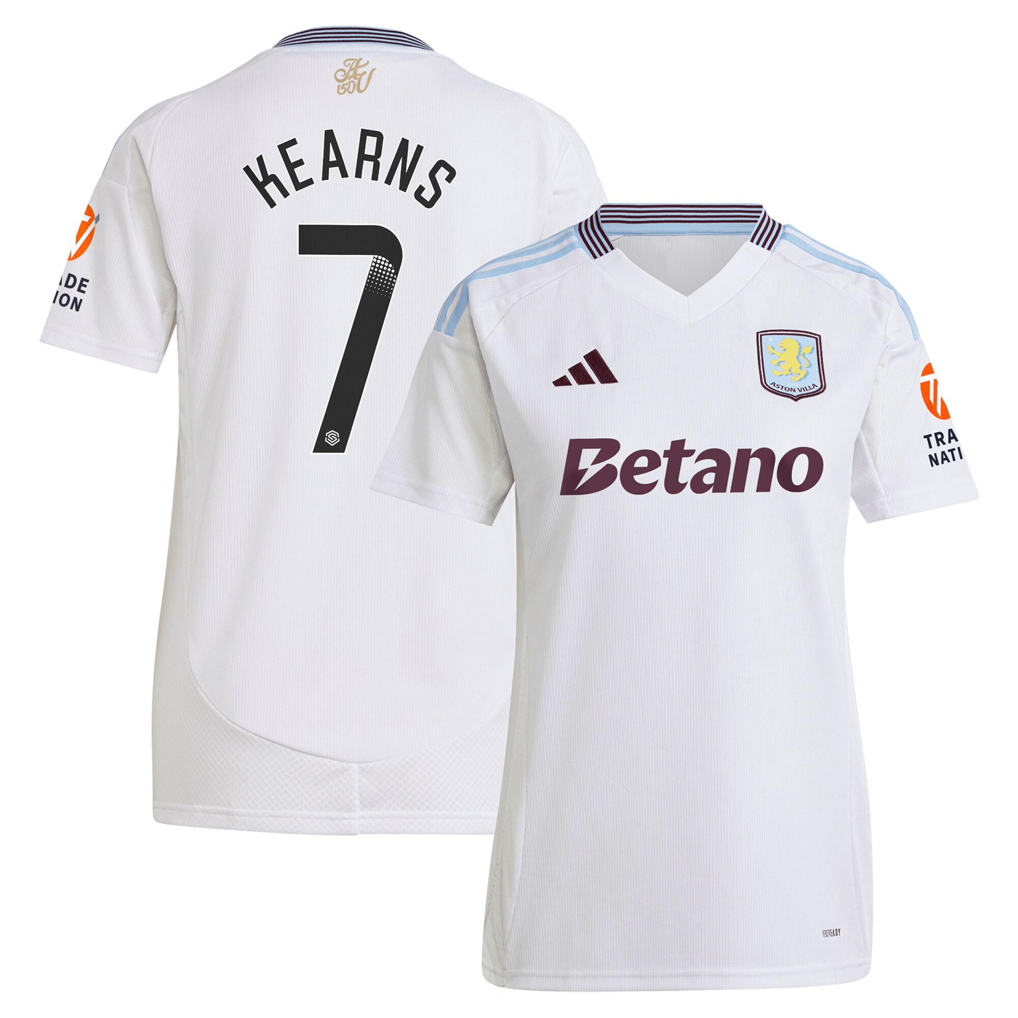 aston villa wsl away shirt 2024-25 – womens with kearns 7 printing Collection - Aston Villa Official Store
