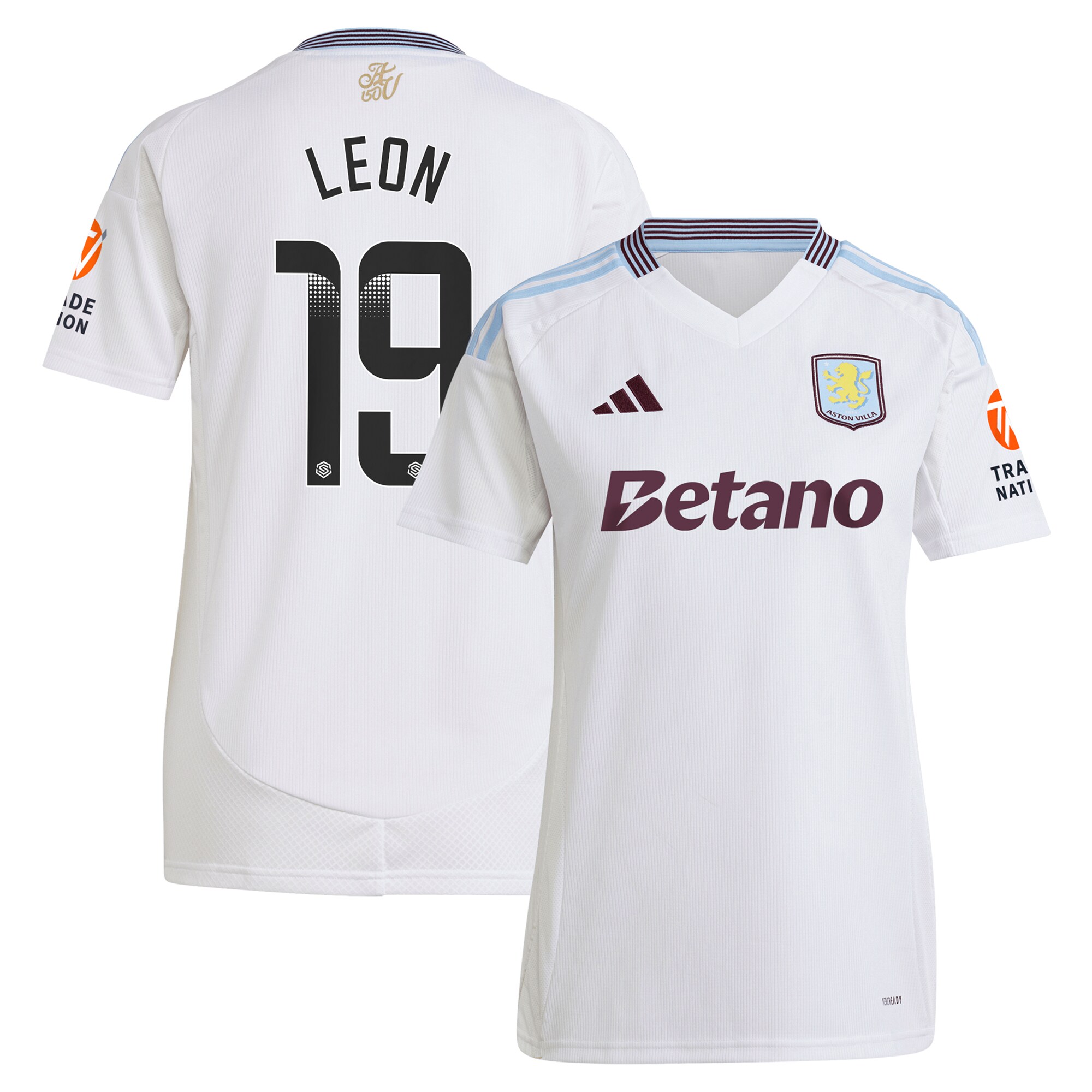 aston villa wsl away shirt 2024-25 – womens with leon 19 printing Collection - Aston Villa Official Store