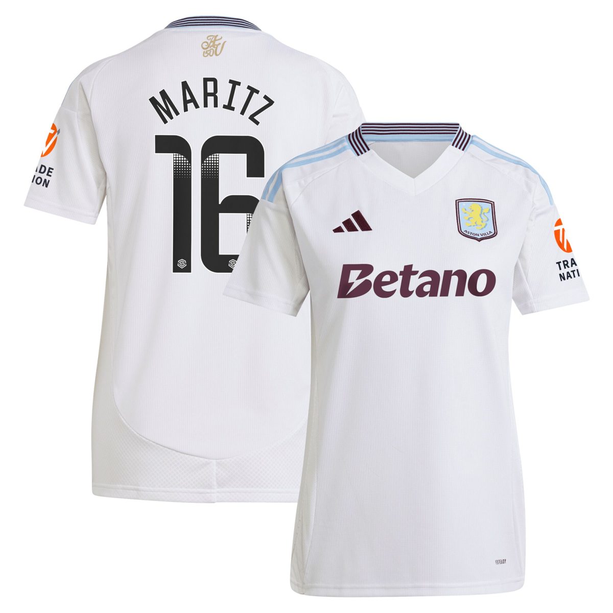 aston villa wsl away shirt 2024-25 – womens with maritz 16 printing Collection - Aston Villa Official Store