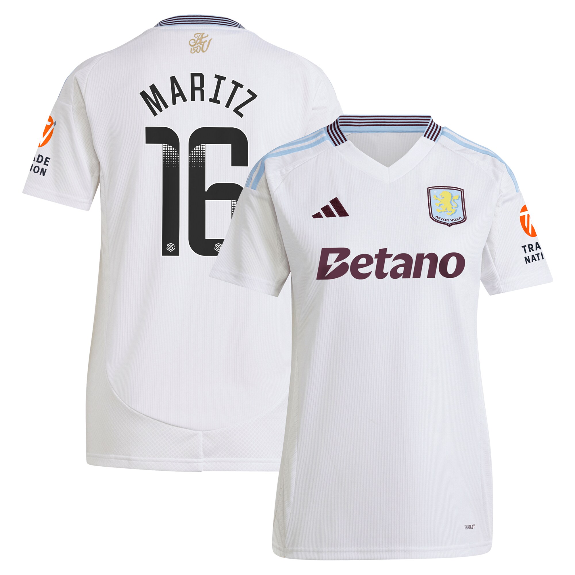 aston villa wsl away shirt 2024-25 – womens with maritz 16 printing Collection - Aston Villa Official Store