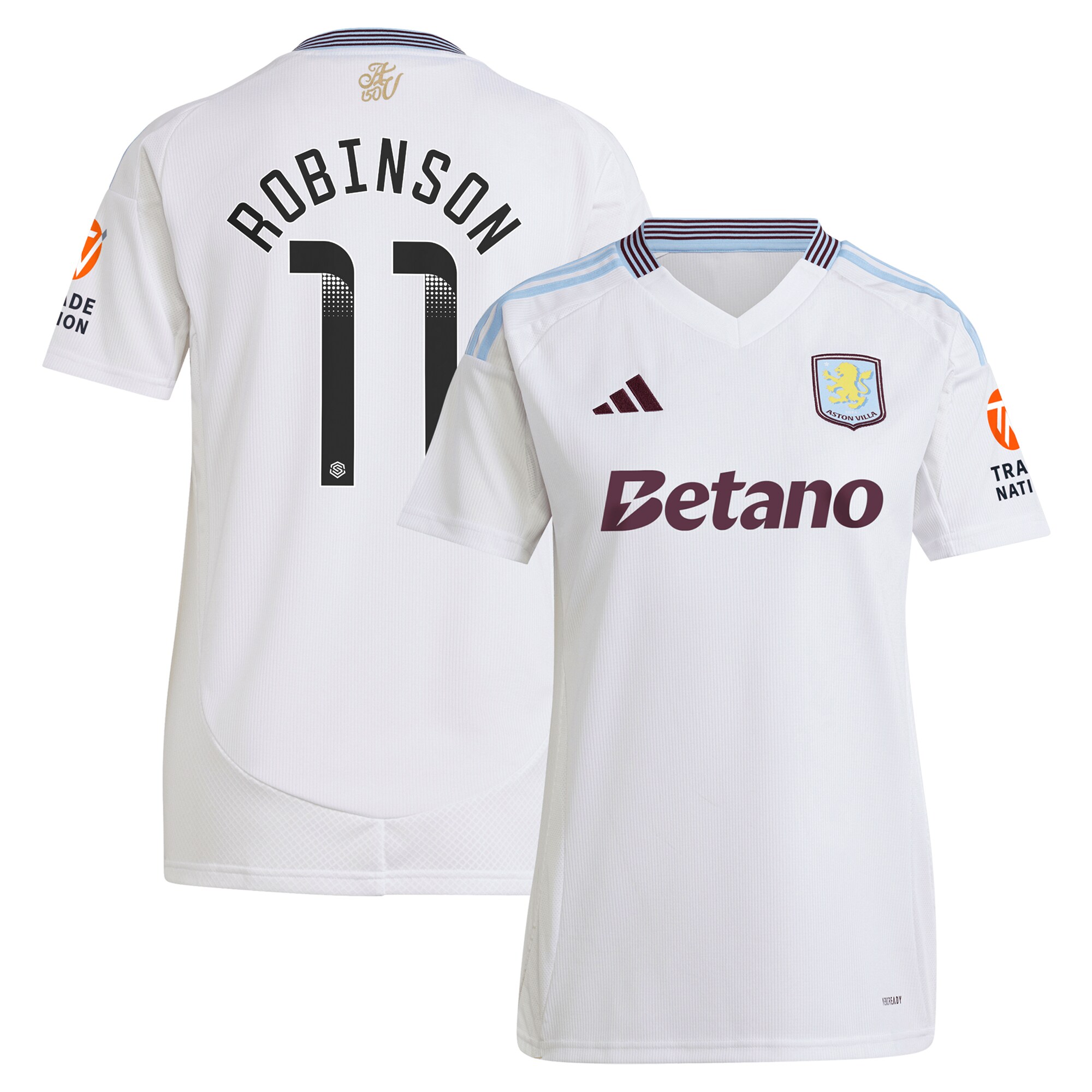 aston villa wsl away shirt 2024-25 – womens with robinson 11 printing Collection - Aston Villa Official Store