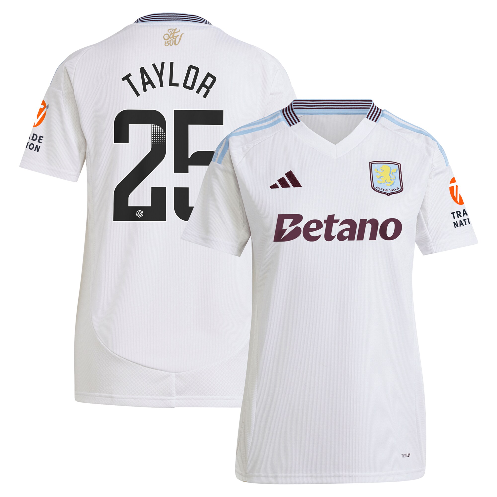 aston villa wsl away shirt 2024-25 – womens with taylor 25 printing Collection - Aston Villa Official Store