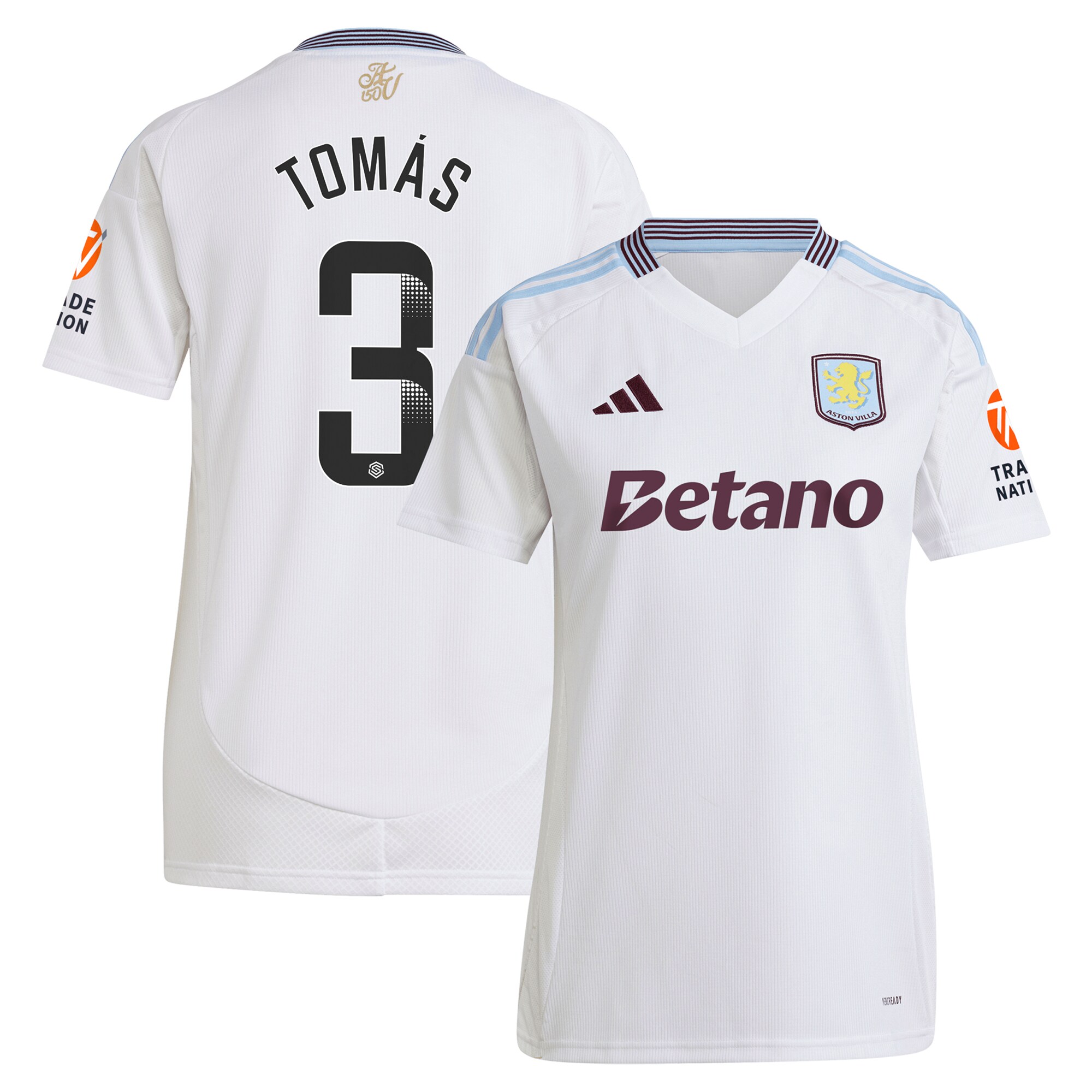 aston villa wsl away shirt 2024-25 – womens with tomás 3 printing Collection - Aston Villa Official Store